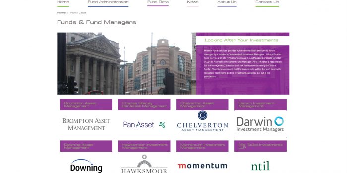 Phoenix Fund Services Website Design