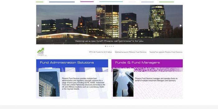 Phoenix Fund Services Website Design