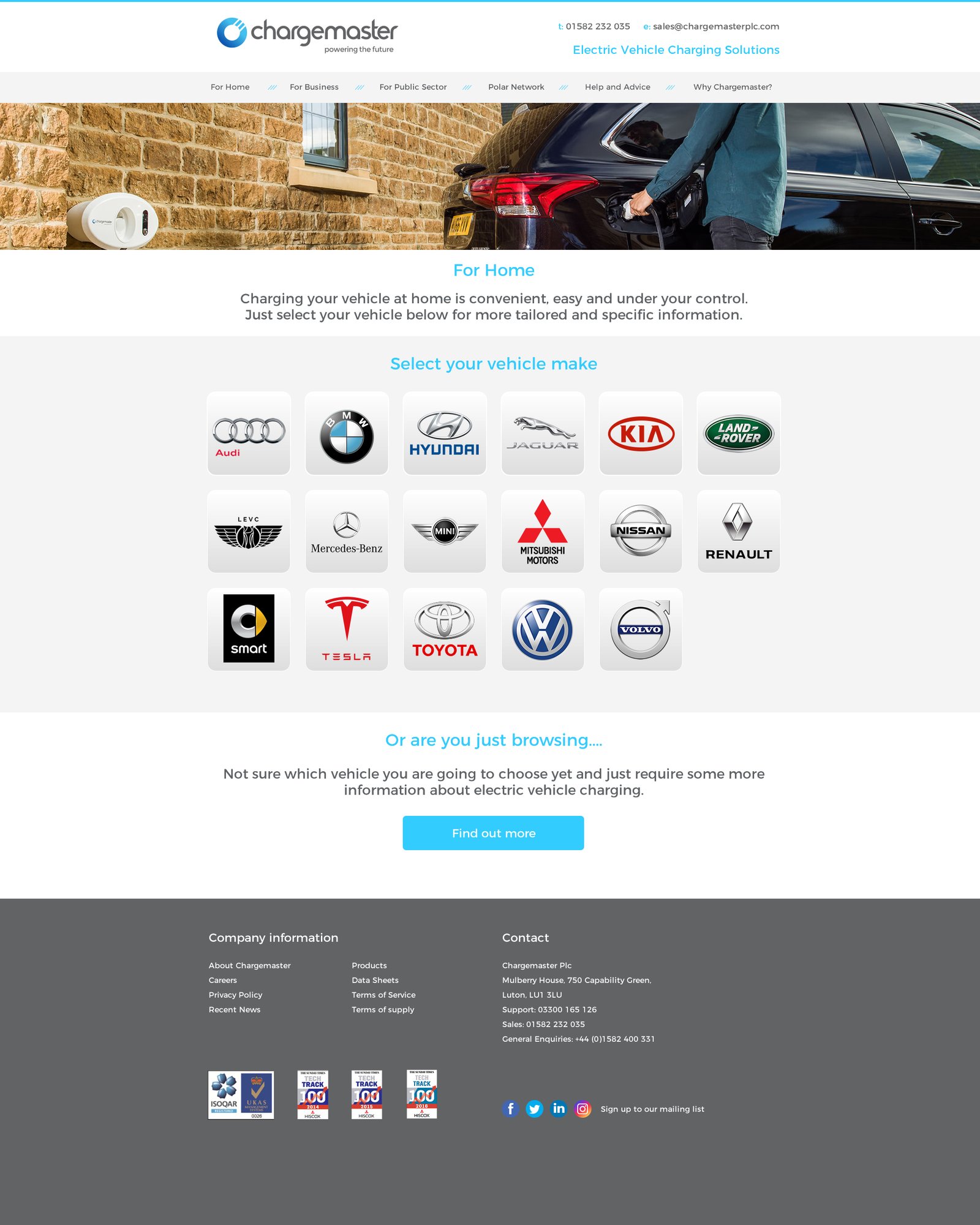 Chargemaster PLC Website Design - For Home Page 1