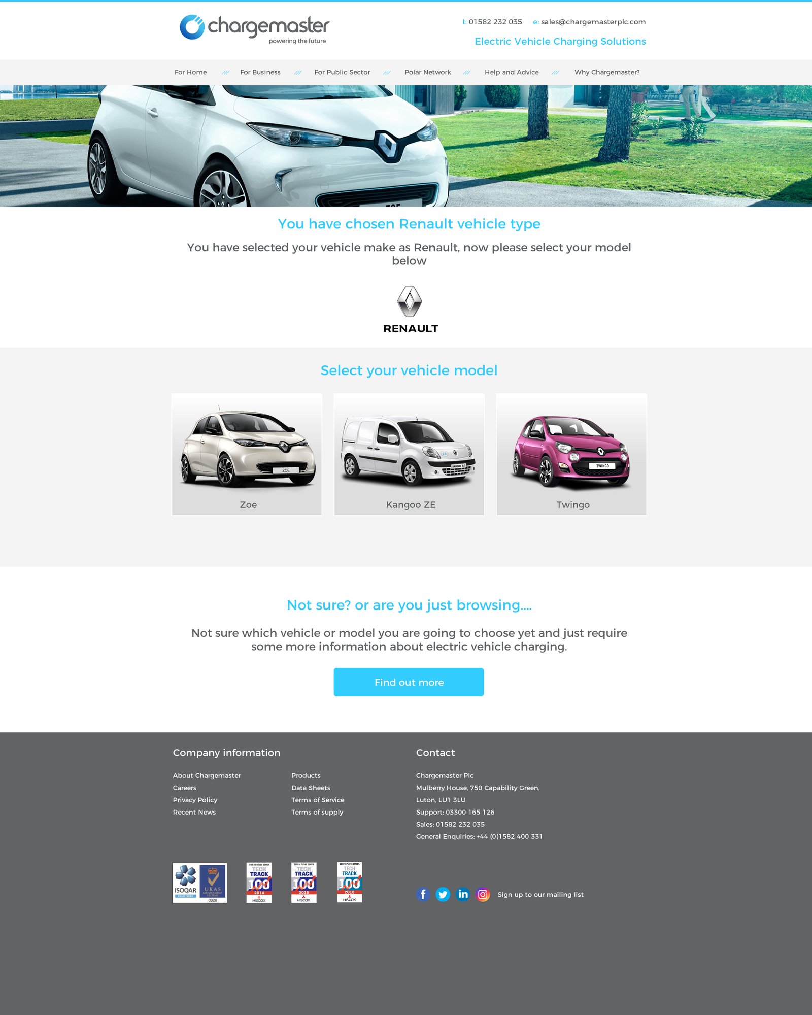 Chargemaster PLC Website Design - For Home Page 2