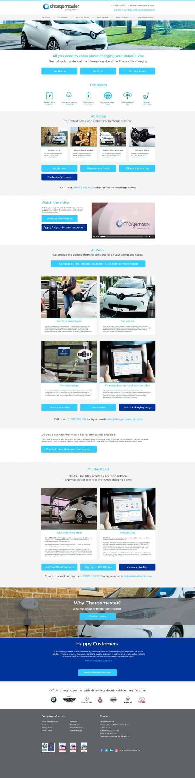 Chargemaster PLC Website Design - For Home Page 3
