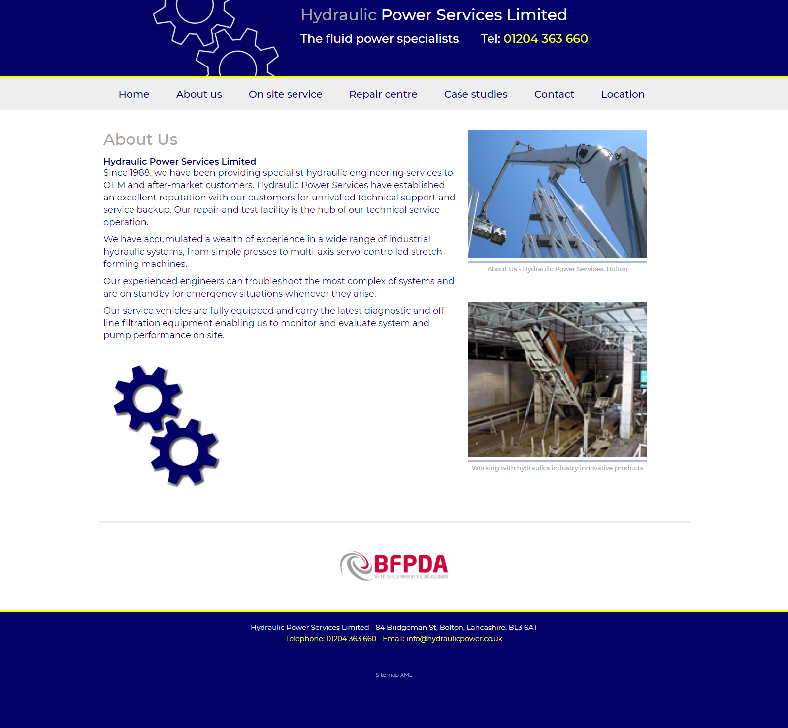 Hydraulic Power Services - About Page