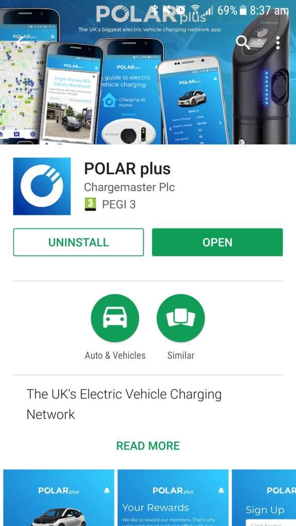 Polar Plus graphics on the mobile store page