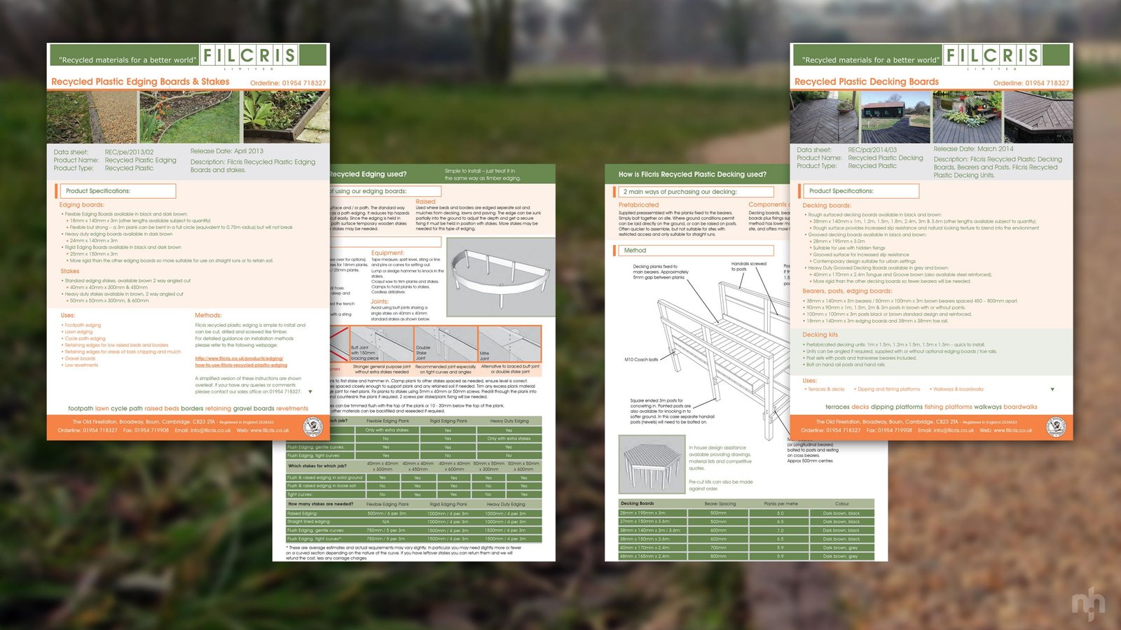 Filcris Product Datasheets