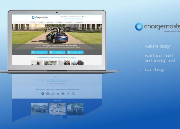 Chargemaster PLC Website Home Page Design