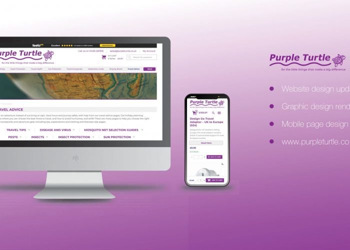 Purple Turtle - Website Desktop And Mobile Page Designs