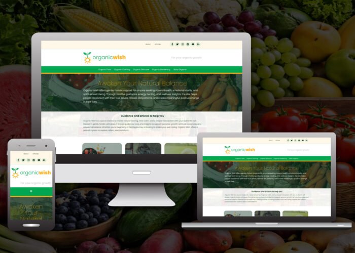Organic Wish - Website Design And Re-build And Recovery